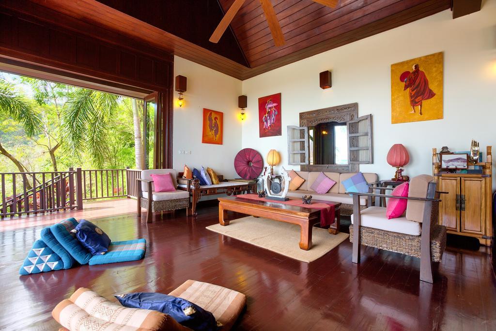 Villa Thai Teak - Panoramic Sea & Sunset Views เกาะสมุย ห้อง รูปภาพ